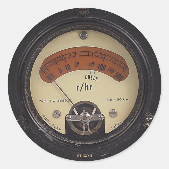 Professor Temple's Raytheometer-Sticker Runder Aufkleber (Vorderseite)