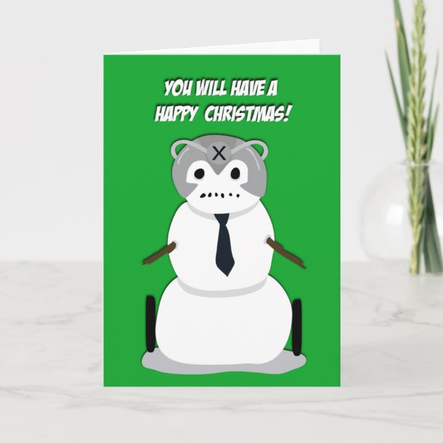 Professor X-Mas Green Feiertagskarte (Vorderseite)
