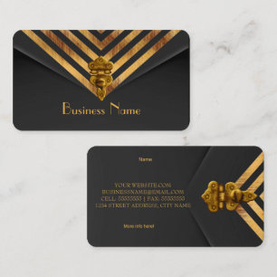 Profil Business Gold Schwarz Velourstreifen Visitenkarte