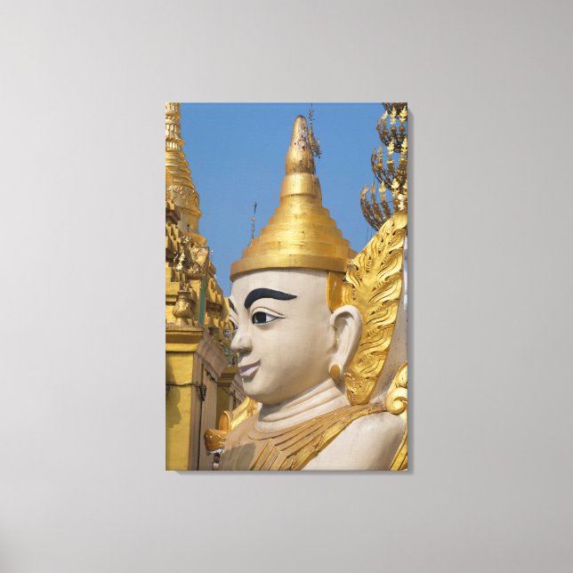 Profil der Buddha-Statue Leinwanddruck (Vorderseite)