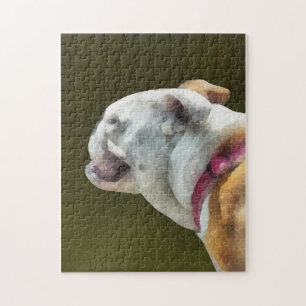 Profil der Englischen Bulldogge Puzzle