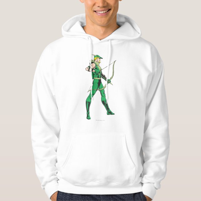 Profil der grünen Pfeil Hoodie (Vorderseite)