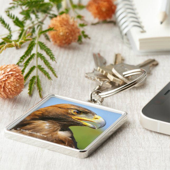 Profil des Atemberaubenden jungen Adleradlers Schlüsselanhänger (Seite)