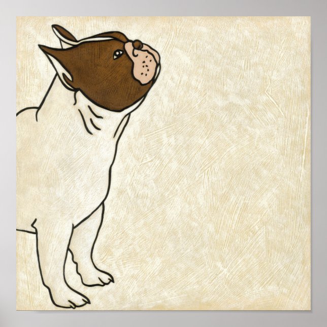 Profil des französischen Bulldog-Suchens Poster (Vorne)