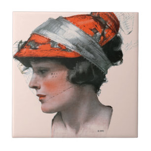 Profil einer Frau Fliese