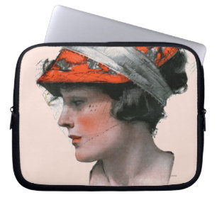 Profil einer Frau Laptopschutzhülle