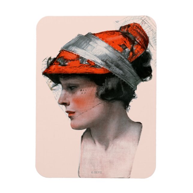 Profil einer Frau Magnet (Vertikal)