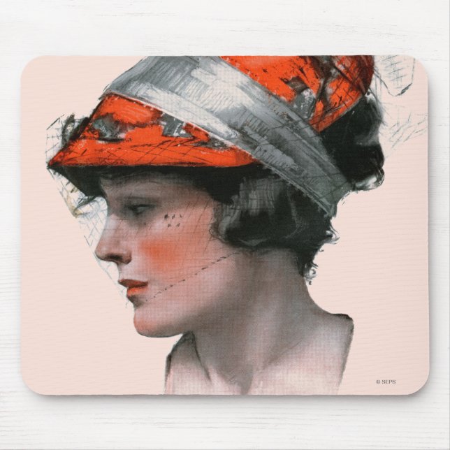 Profil einer Frau Mousepad (Vorne)