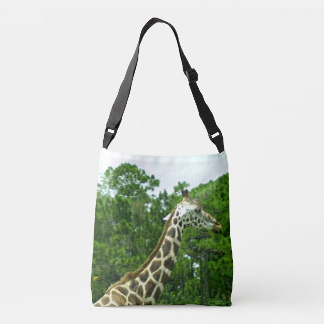 Profil einer Giraffe Tragetaschen Mit Langen Trägern (Rückseite)