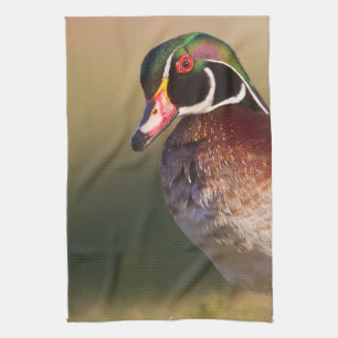 Profil einer Holzente Geschirrtuch