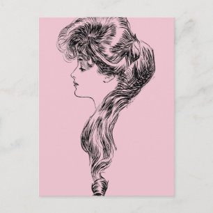 Profil eines Gibson Girl, 1903 Postkarte