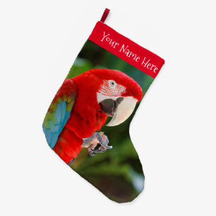 Profil eines Hübschen grünen Vogels Großer Weihnachtsstrumpf