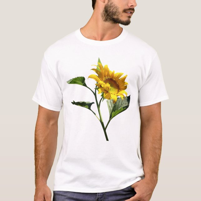 Profil eines Sonnenblumen-T - Shirt (Vorderseite)
