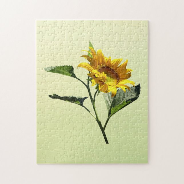 Profil eines Sonnenblumenpuzzles Puzzle (Vertikal)