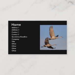 Profil oder Visitenkarte, Kranpaar Visitenkarte