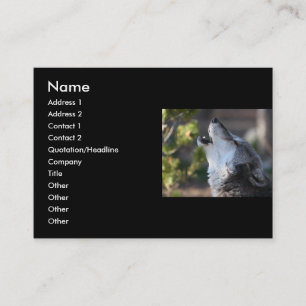 Profil oder Visitenkarte, Wolf Visitenkarte