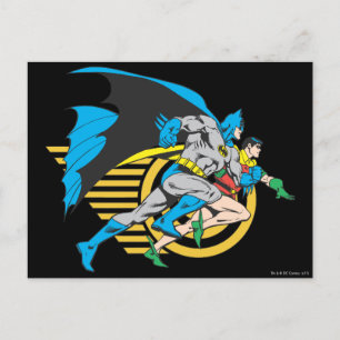 Profil von Batman und Robin Postkarte