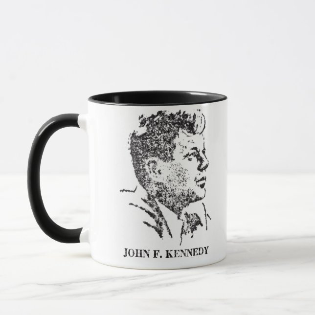 Profil von John F. Kennedy 1963 Tasse (Links)