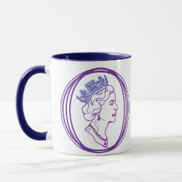Profil von Queen Elizabeth Tasse