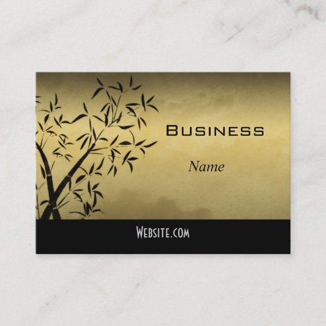 Profile Business Card Asisches Gold Visitenkarte (Vorderseite)
