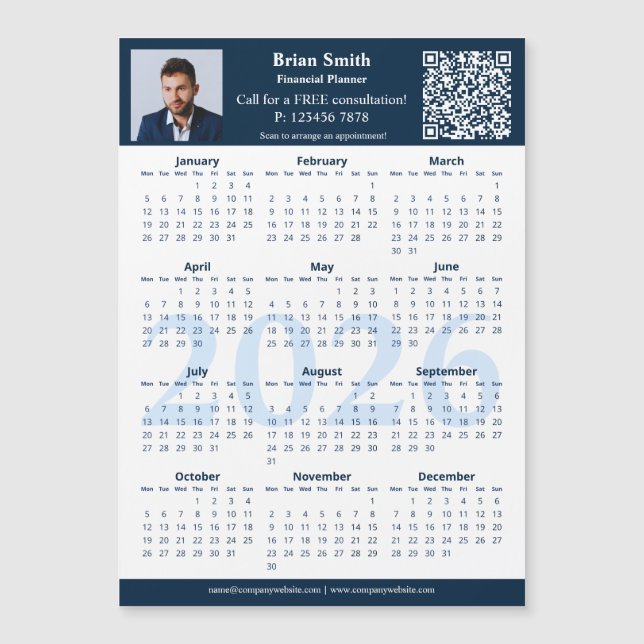 Profile Financial Planner 2026 Calendar Magnet (Vorderseite)