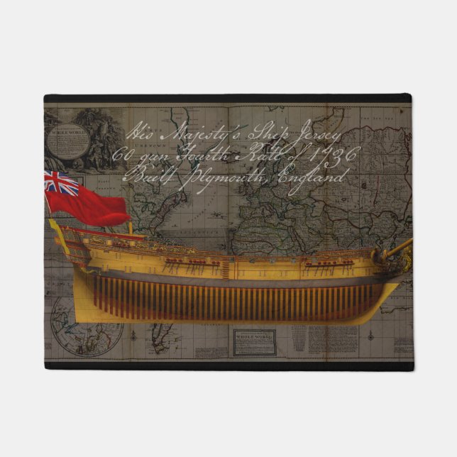 Profile Painting of Ship Jersey Fußmatte (Vorderseite)