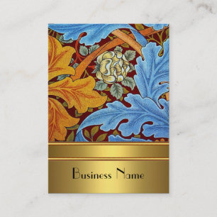 Profilkarte Vintage-Druck William Morris Gold 2 Visitenkarte