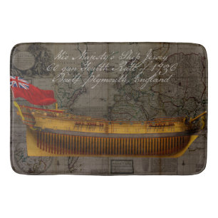Profilmalerei des Schiffes Jersey Badematte