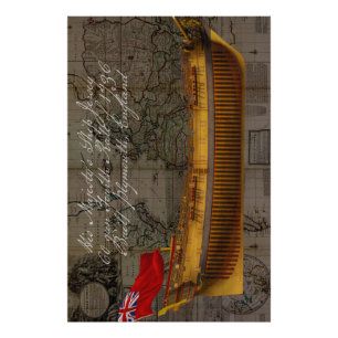 Profilmalerei des Schiffes Jersey Fotodruck