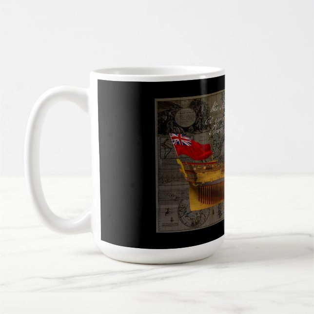Profilmalerei des Schiffes Jersey Kaffeetasse (Links)