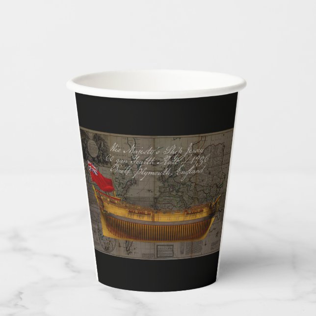 Profilmalerei des Schiffes Jersey Pappbecher (Vorderseite)