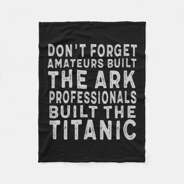 Profis bauten die Titanic als Motivation Fleecedecke (Vorderseite)