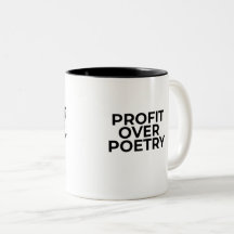 Profit vor Poesie Typografischer Minimalist