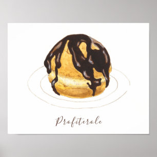 Profiterole Wasserfarbe Poster