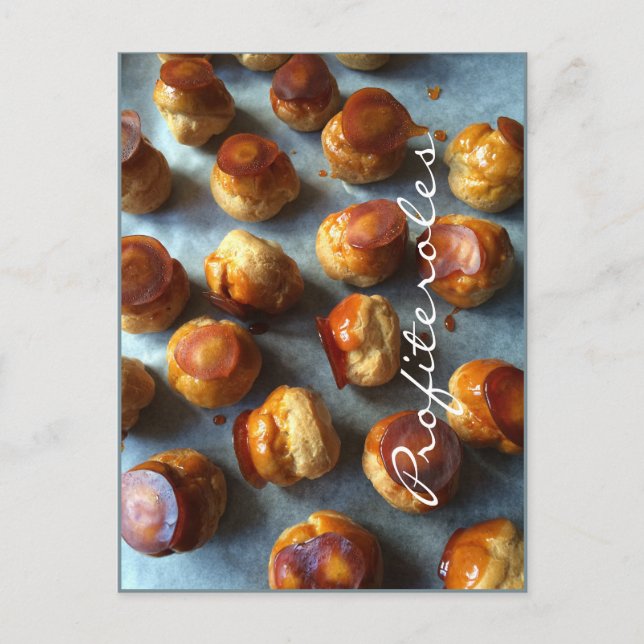 Profiteroles Caramel Postcard Postkarte (Vorderseite)