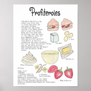 Profiteroles-Rezept Poster