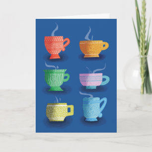 Profitieren Sie von der Gruppe sechs Cups mit damp Karte