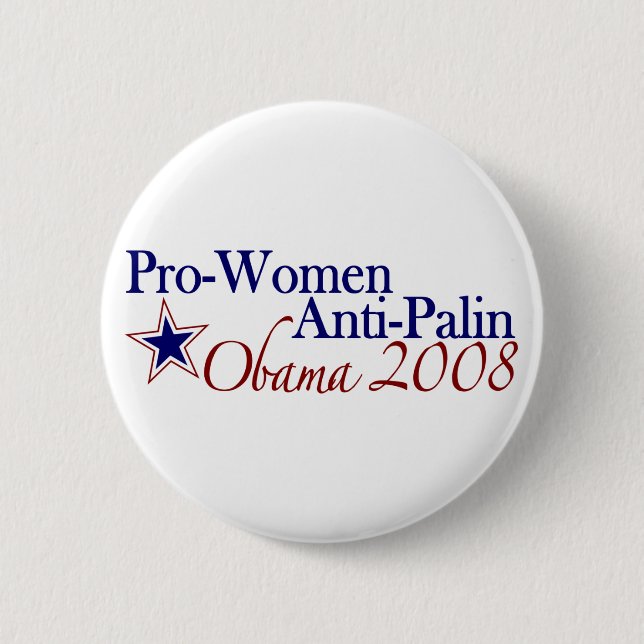 Profrauen AntiPalin (Obama 2008) Button (Vorderseite)