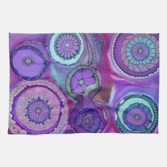 Profund lila Küchen-Tuch Geschirrtuch (Horizontal)