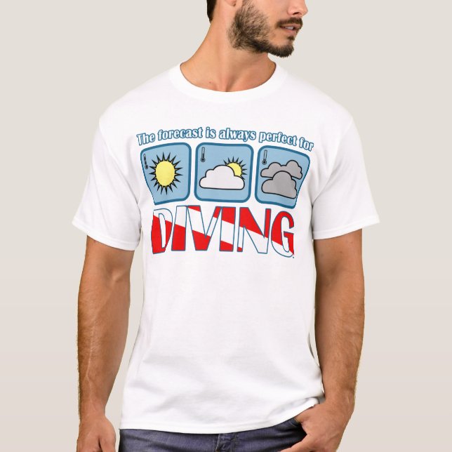 Prognose für das Tauchen T-Shirt (Vorderseite)