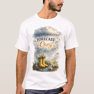 Prognose Gemütliches Regentag Cottagecore Design T-Shirt
