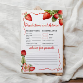 Prognosen und Ratgeber-Game-Card-Blatt