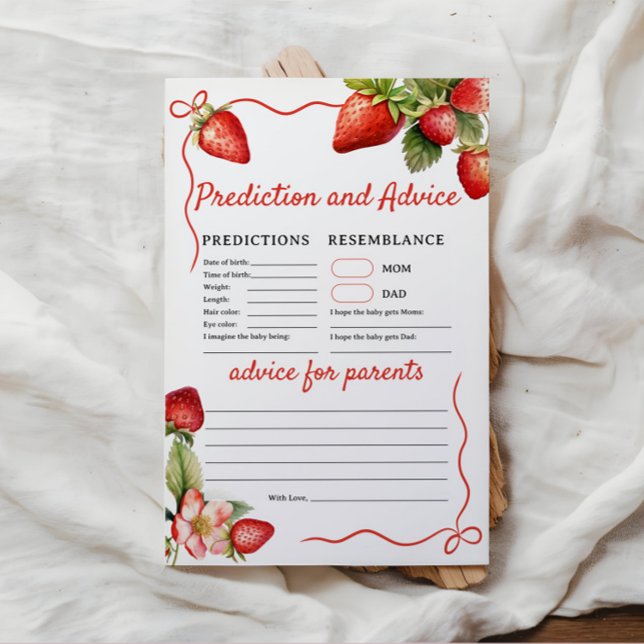 Prognosen und Ratgeber-Game-Card-Blatt (Von Creator hochgeladen)