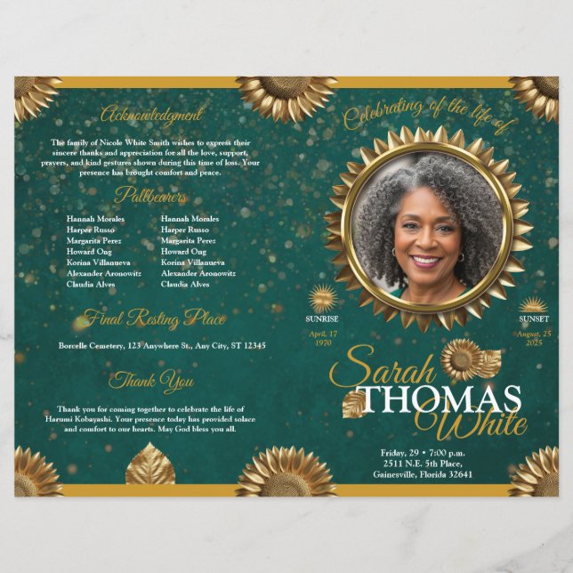 Programa Celebración de la Vida de Oro y Verde (Vorderseite)