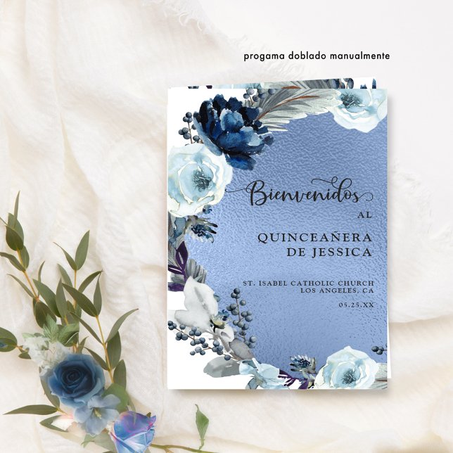 Programa de Quinceñera Azul, Aluminio Azul (Von Creator hochgeladen)