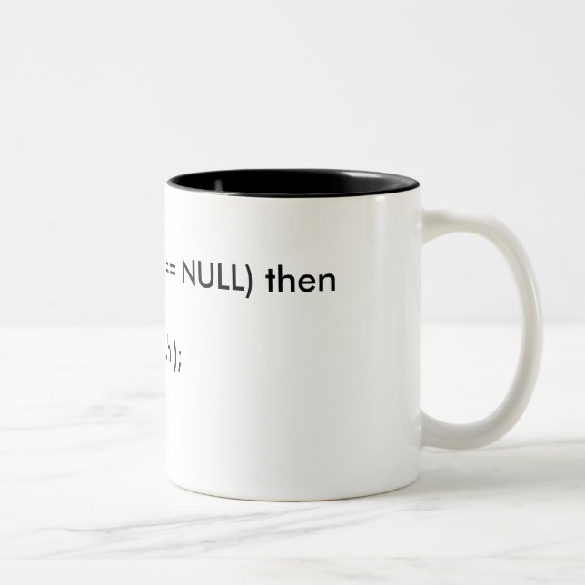 Programm-Code-Tasse Zweifarbige Tasse (Rechts)