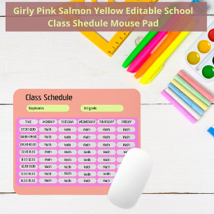 Programm der Pastel Yellow Niedlich Girl Class Mousepad