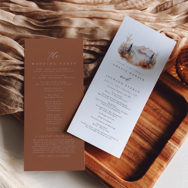 Programm "Fall Mountain Wedding Order of Events" (Von Creator hochgeladen)