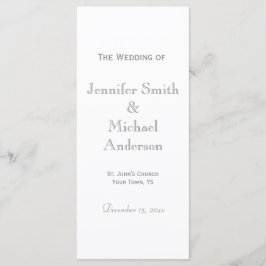 Programm für Blassgraue Hochzeiten