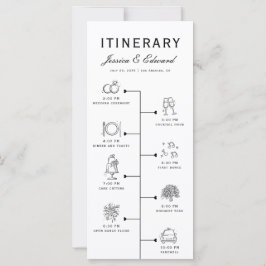 Programm für das Hochzeitspaziergang Party Schwarz